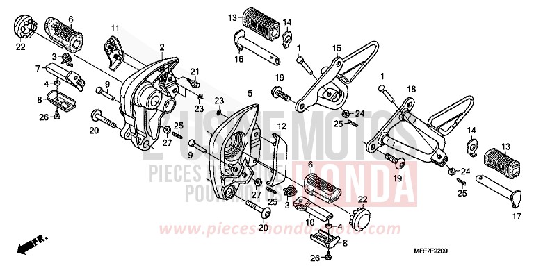 STUFE von TRANSALP ABS SHASTA WHITE (NH138) von 2011